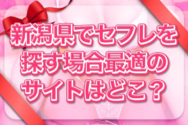 新潟県でセフレを探す場合最適のサイトはどこ？